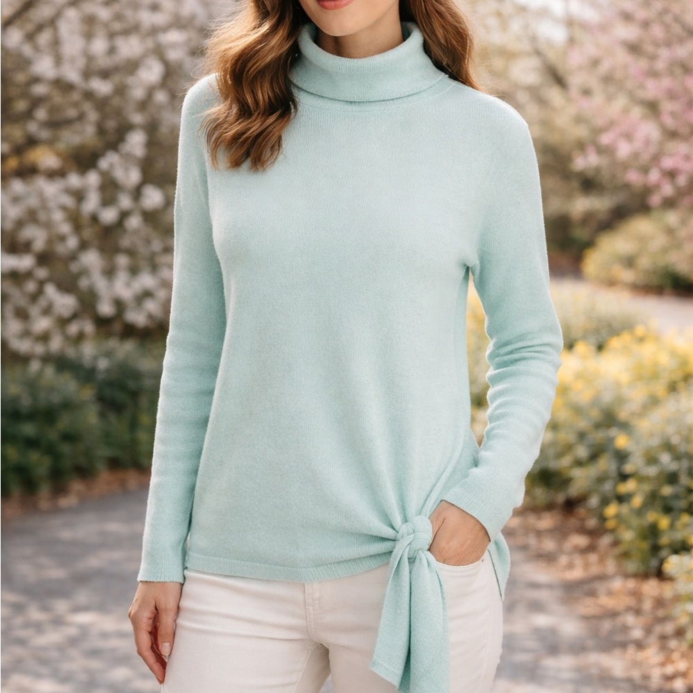 Vineyard Vines Women's Mint Green Mockneck Sweater size Medium